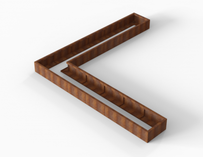 Bloembak Module+ L-vorm 60x360x360x28 cm