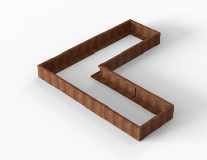 Plantenbak Module+ Corten 270x270x28 cm (90cm diep)