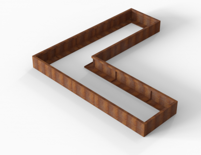 Plantenbak Module+ Corten 300x300x28 cm (90cm diep)