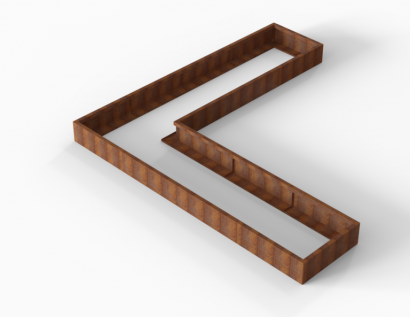 Bloembak Module+ L-vorm 90x360x360x28 cm