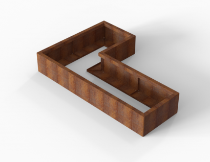 Plantenbak Module+ Corten 180x120x28 cm (60cm diep)