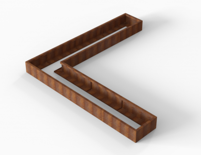 Plantenbak Module+ Corten 330x330x28 cm (60cm diep)