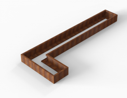 Plantenbak Module+ Corten 420x150x28 cm (60cm diep)