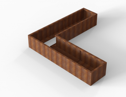 Plantenbak Module+ Corten 240x240x42 cm (60cm diep)