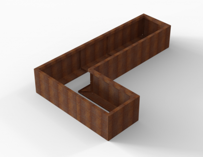 Plantenbak Module+ Corten 240x150x42 cm (60cm diep)