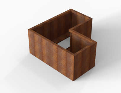 Plantenbak Module+ Corten 120x120x56 cm (60cm diep)