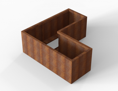 Plantenbak Module+ Corten 150x150x56 cm (60cm diep)