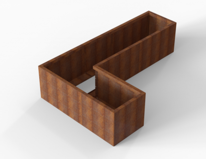 Plantenbak Module+ Corten 240x150x56 cm (60cm diep)