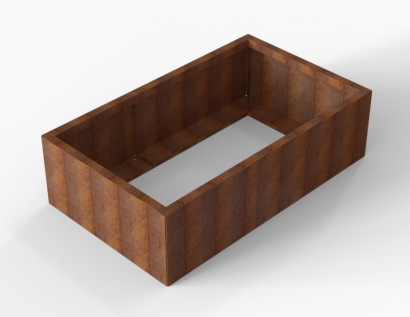 Plantenbak Module+ Corten 150x90x42 cm