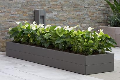 Plantenbak Modulair Taupe 120x120x28 cm