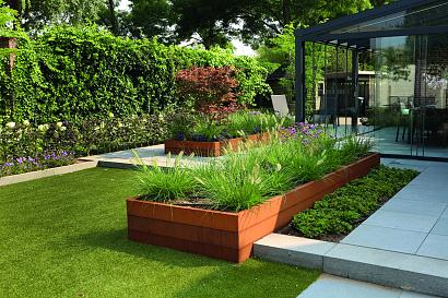 Plantenbak Modulair Corten 150x90x28 cm