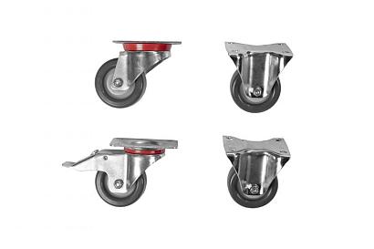 Zwenkwielen set tbv. Plantenbak Metaal