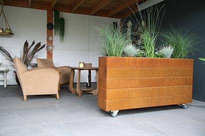 Zwenkwielen set tbv. Plantenbak Metaal