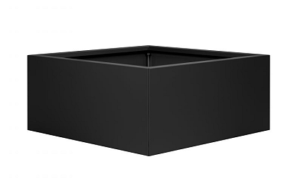 Bloembak vlak - 90x90x40 cm Grafiet zwart