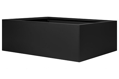 Bloembak vlak - 90x210x40 cm Grafiet zwart