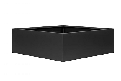 Bloembak vlak - 180x180x40 cm Grafiet zwart