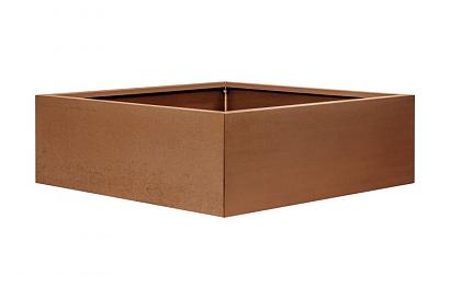 Bloembak vlak - 210x210x40 cm Corten