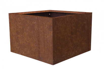 Bloembak vlak - 300x300x60 cm Corten