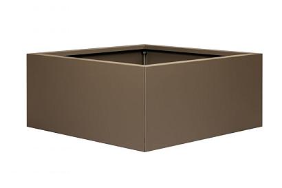 Bloembak vlak - 90x90x40 cm Supra bruin