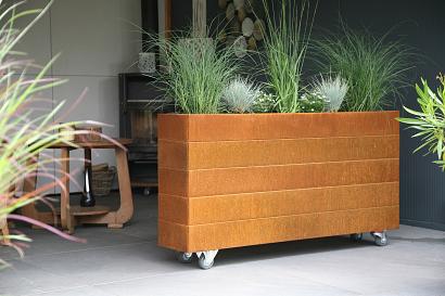 Plantenbak Modulair Corten 210x90x28 cm
