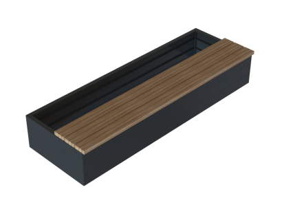 Zitbank - Recht 210x45.5 cm Grenen waxedwood