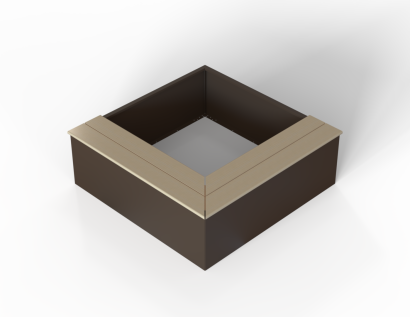 Zitbank - L-vorm 120x120x45.5 cm Douglas
