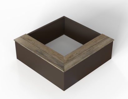 Zitbank - L-vorm 120x120x45.5 cm Douglas