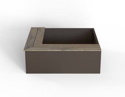 Zitbank - L-vorm 120x120x41 cm Magnolia