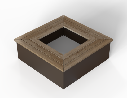 Zitbank - Vierkant 240x240x45.5 cm Douglas