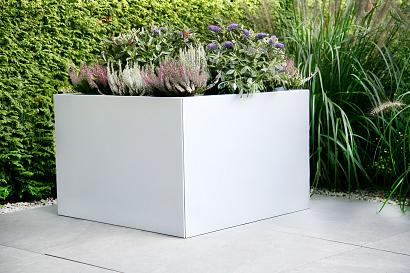 Bloembak vlak - 180x180x60 cm Wit
