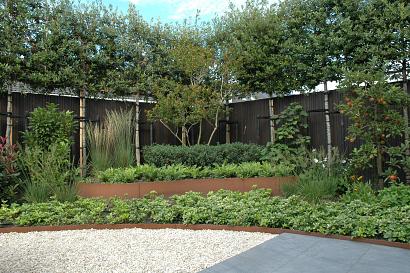 Borderpaneel Flex 28 cm + toebehoren - 220x28x3.5 cm Corten
