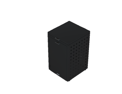 Kliko-ombouw met klep Grafietzwart 240 liter