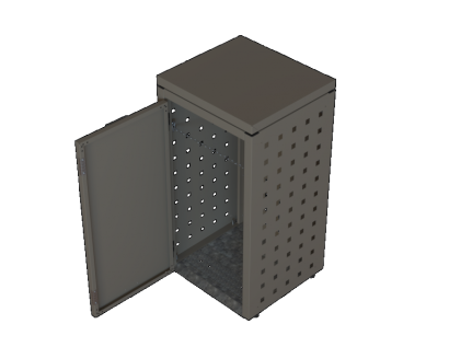 Re-Box Kliko ombouw 120 Liter - 1 stuk Taupe met vaste deksel