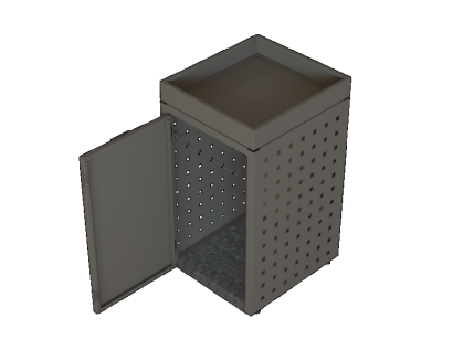 Re-Box Kliko ombouw 240 Liter - 1 stuk Taupe met tuinbak