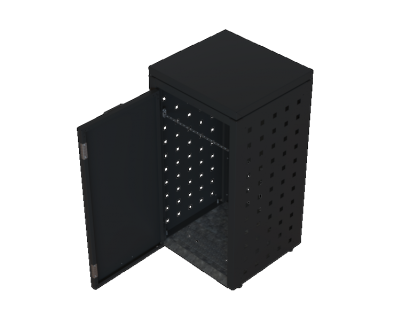 Re-Box Kliko ombouw 240 Liter - 1 stuk Grafiet zwart met vaste deksel