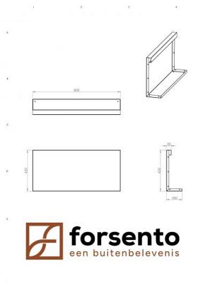 Recht Paneel (A) 90x42 cm