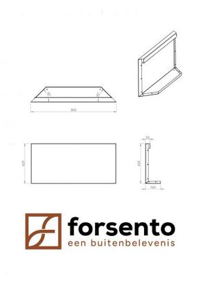 Kopschot paneel (D) 90x42 cm