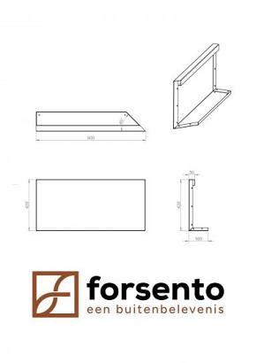 Uitwendig hoekpaneel-R (B) 90x42 cm