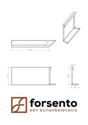 Inwendig hoekpaneel-R (C)  90x42 cm