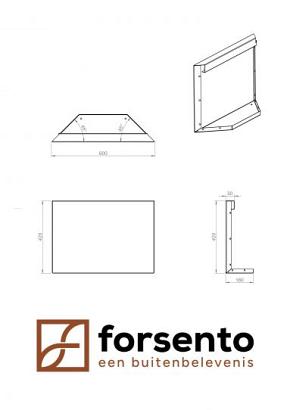 Kopschot paneel (D) 60x42 cm