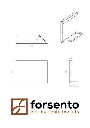 Uitwendig hoekpaneel-R (B) 60x42 cm