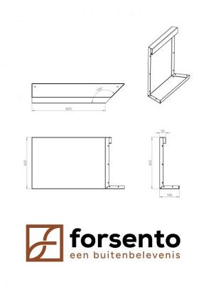 Inwendig hoekpaneel-R (C) 60x42 cm