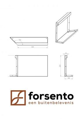 Inwendig hoekpaneel-L (C) 60x42 cm