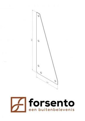 Schoorplaat tbv H=42 cm