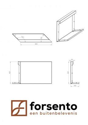 Parallel paneel-L (E) 60x42 cm