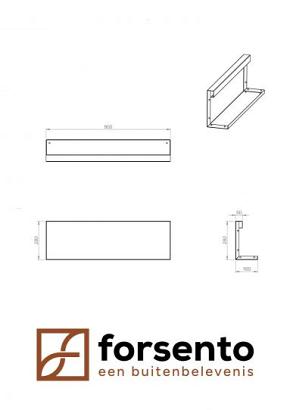 Recht Paneel (A) 90x28 cm