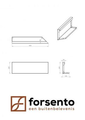 Uitwendig hoekpaneel-R (B) 90x28 cm