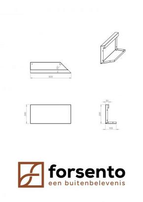 Uitwendig hoekpaneel-R (B) 60x28 cm