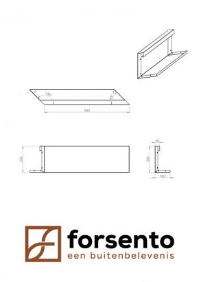 Parallel paneel-L (E) 90x28 cm