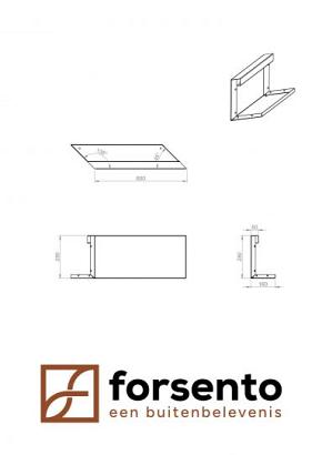 Parallel paneel-L (E) 60x28 cm